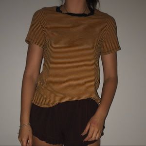 Mustard Yellow Striped Tee